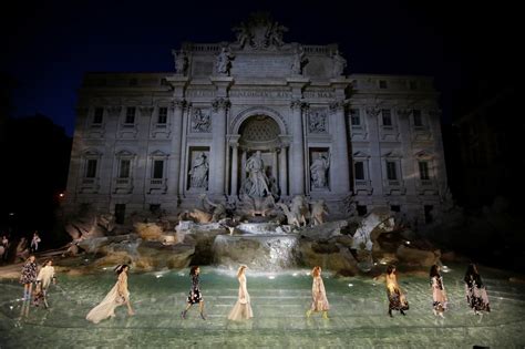 fendi fontana di trevi|Behind the scenes: Fendi's 90th anniversary show at the Trevi.